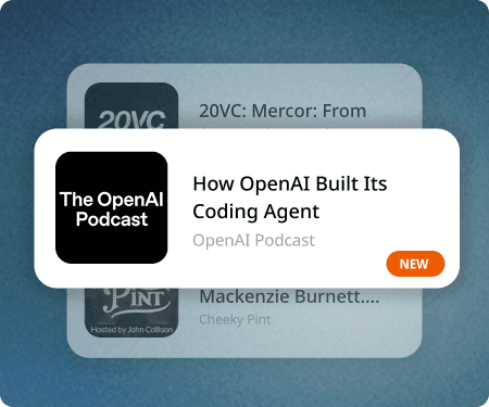 新着エピソード検知カードのビジュアル
